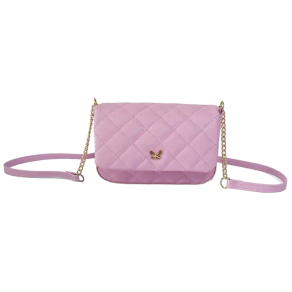 女用粉紅色 PU 肩帶辦公室女士包